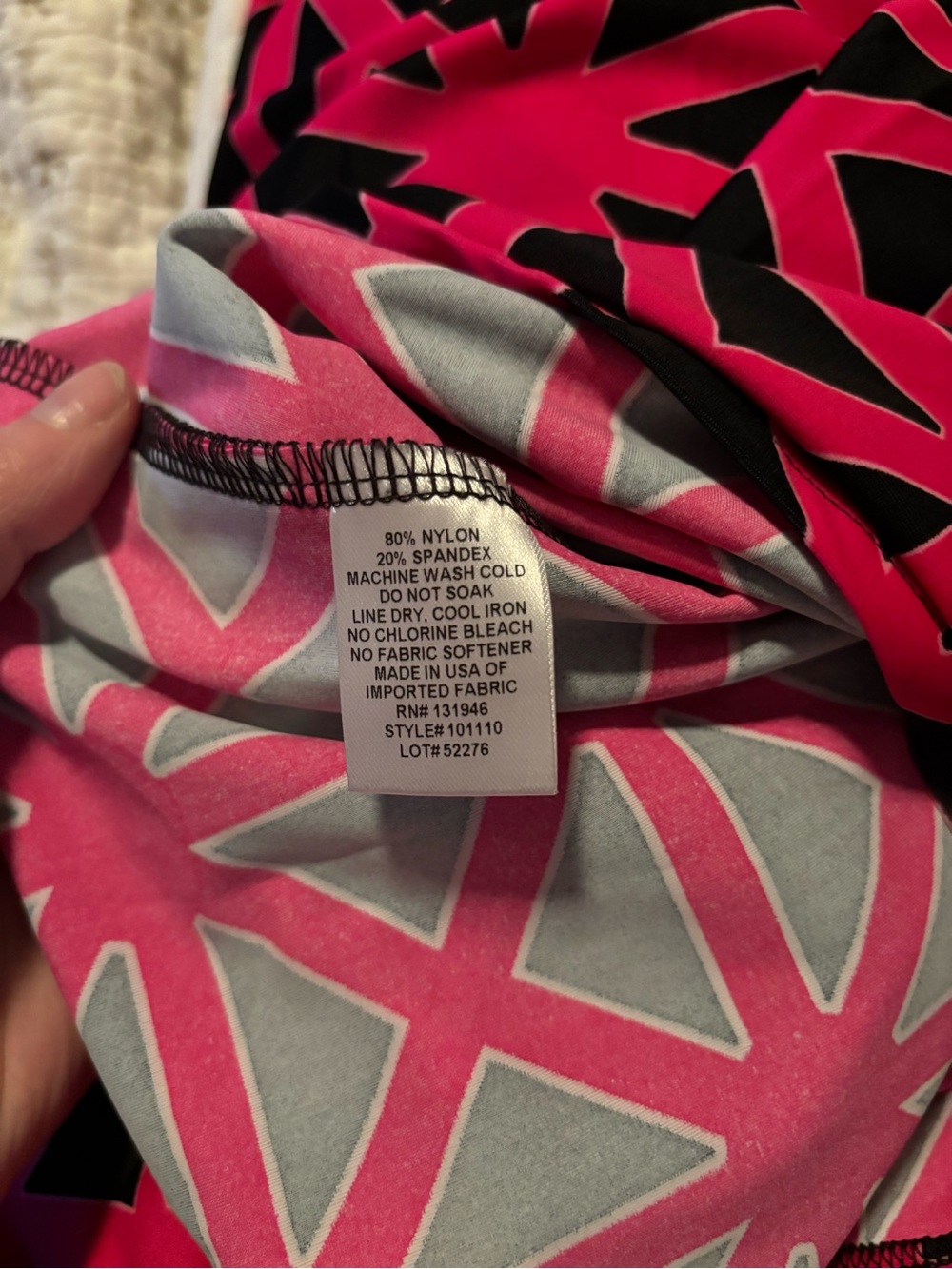 Jude Connally Black & Hot Pink Geometric Dress Size Medium A00405 - Picture 4 of 5